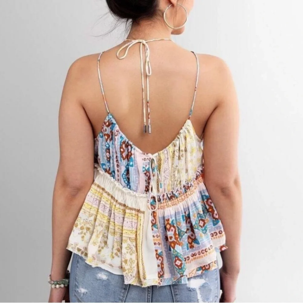 🦜FREE PEOPLE🦜KEYHOLE HALTER🦜
